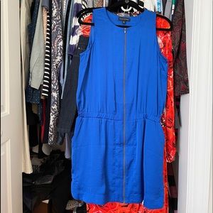 Banana Republic electric blue zip-up dress